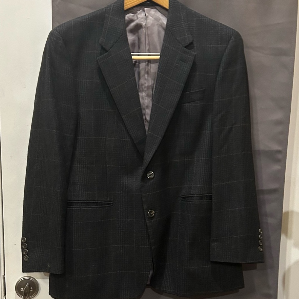 Ralph Lauren Charcoal Plaid Blazer